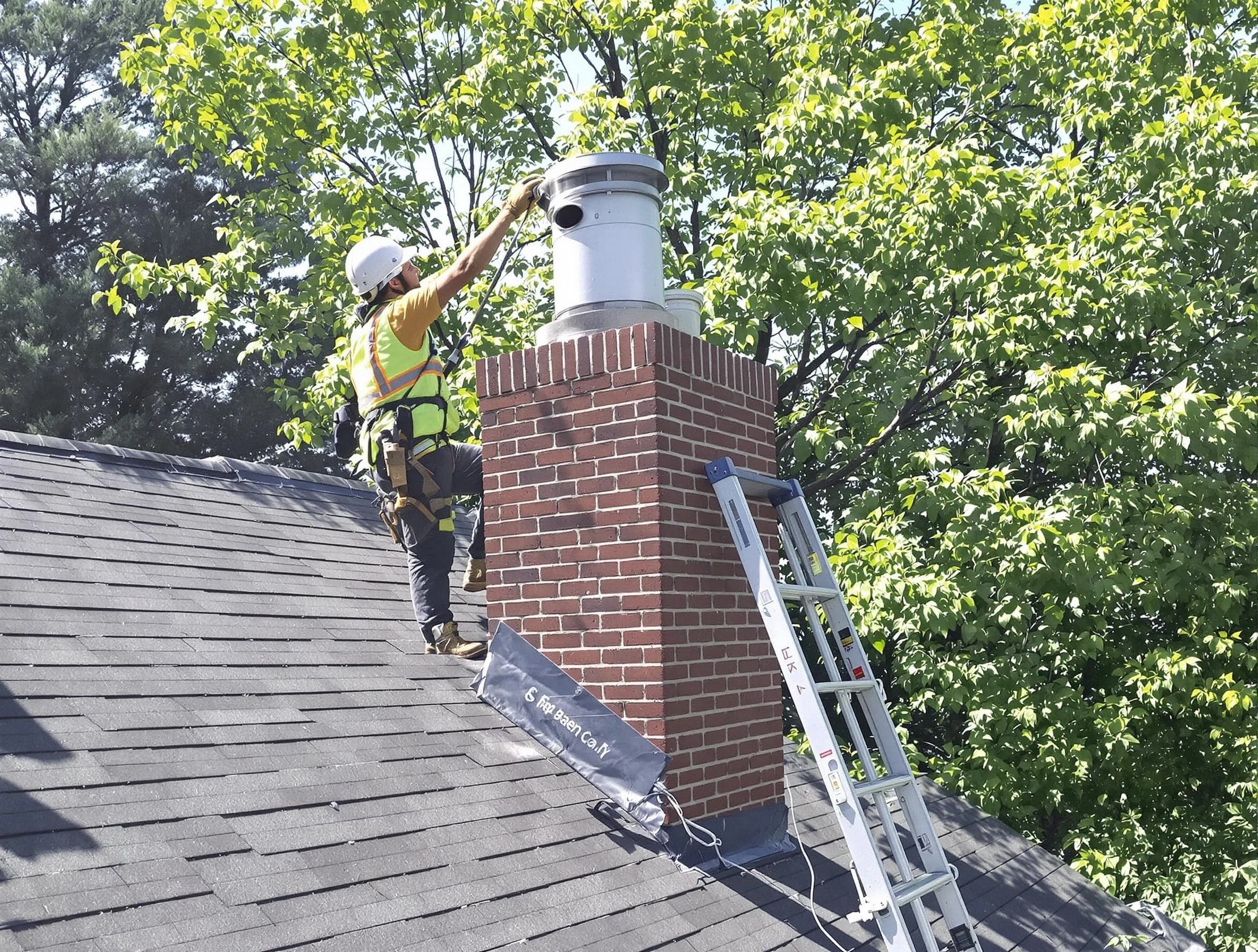Chimney liner inspection by Union Chimney Sweep in Union, NJ