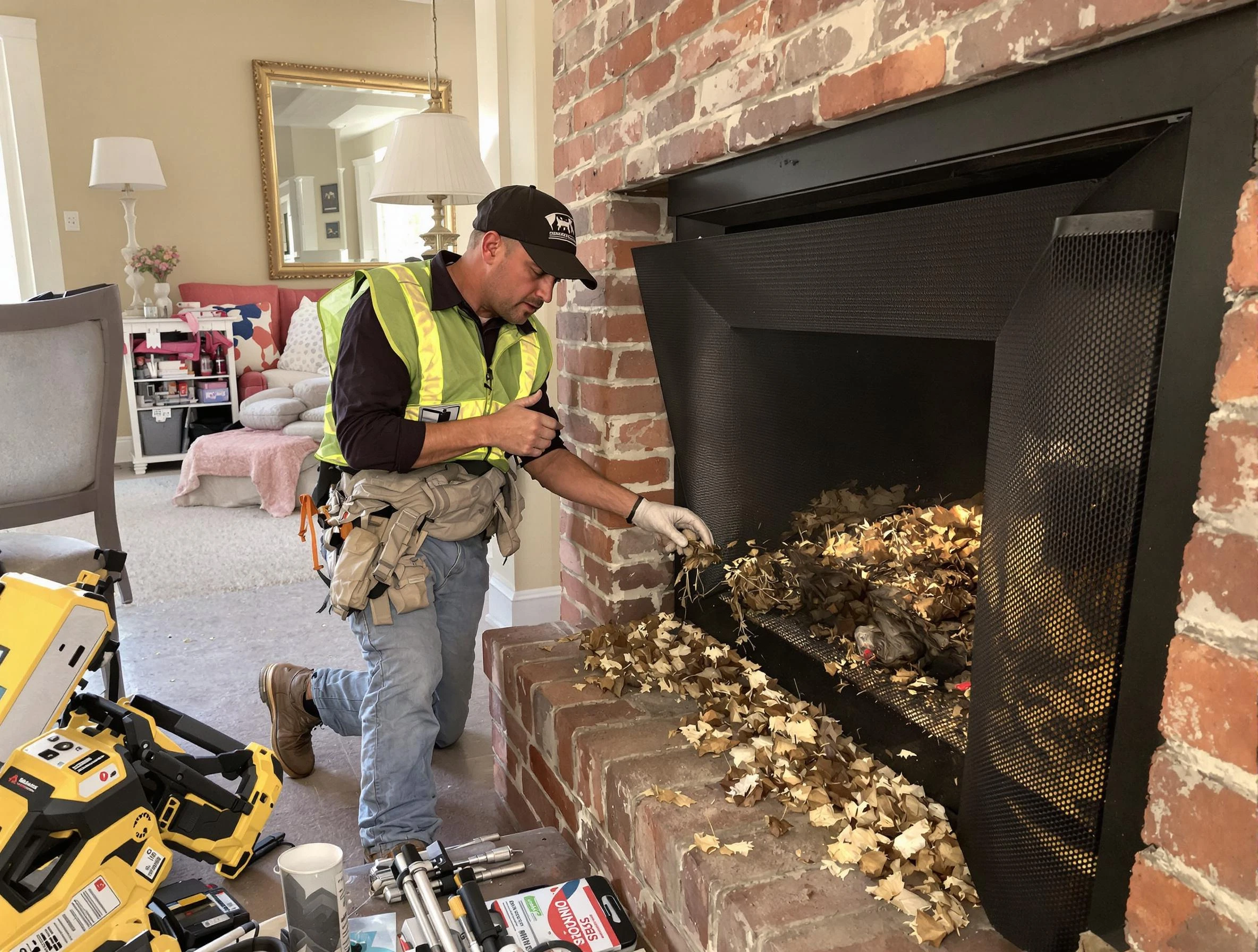 Safe screening installation by Union Chimney Sweep in Union, NJ
