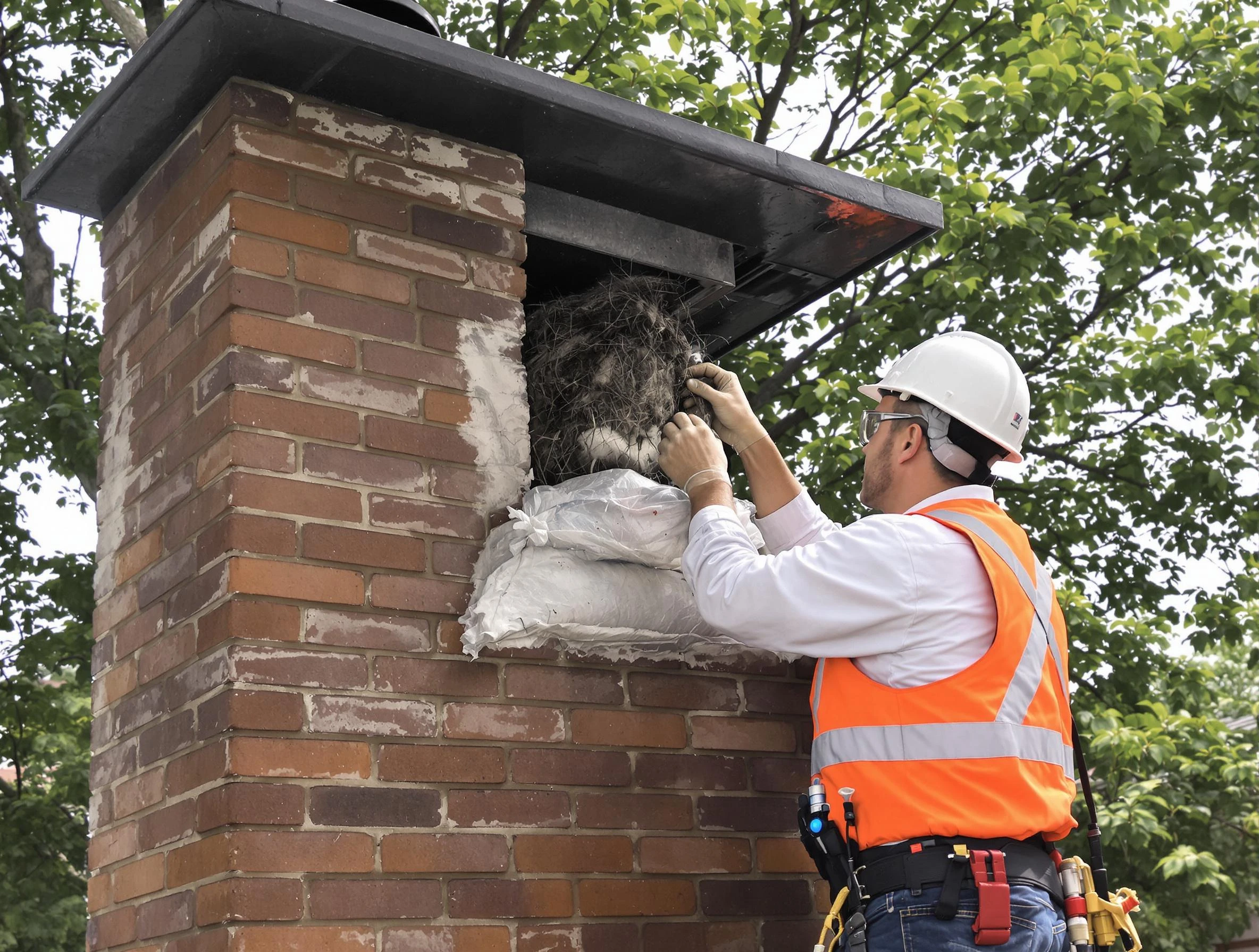 Humane removal of debris and animals by Union Chimney Sweep in Union, NJ