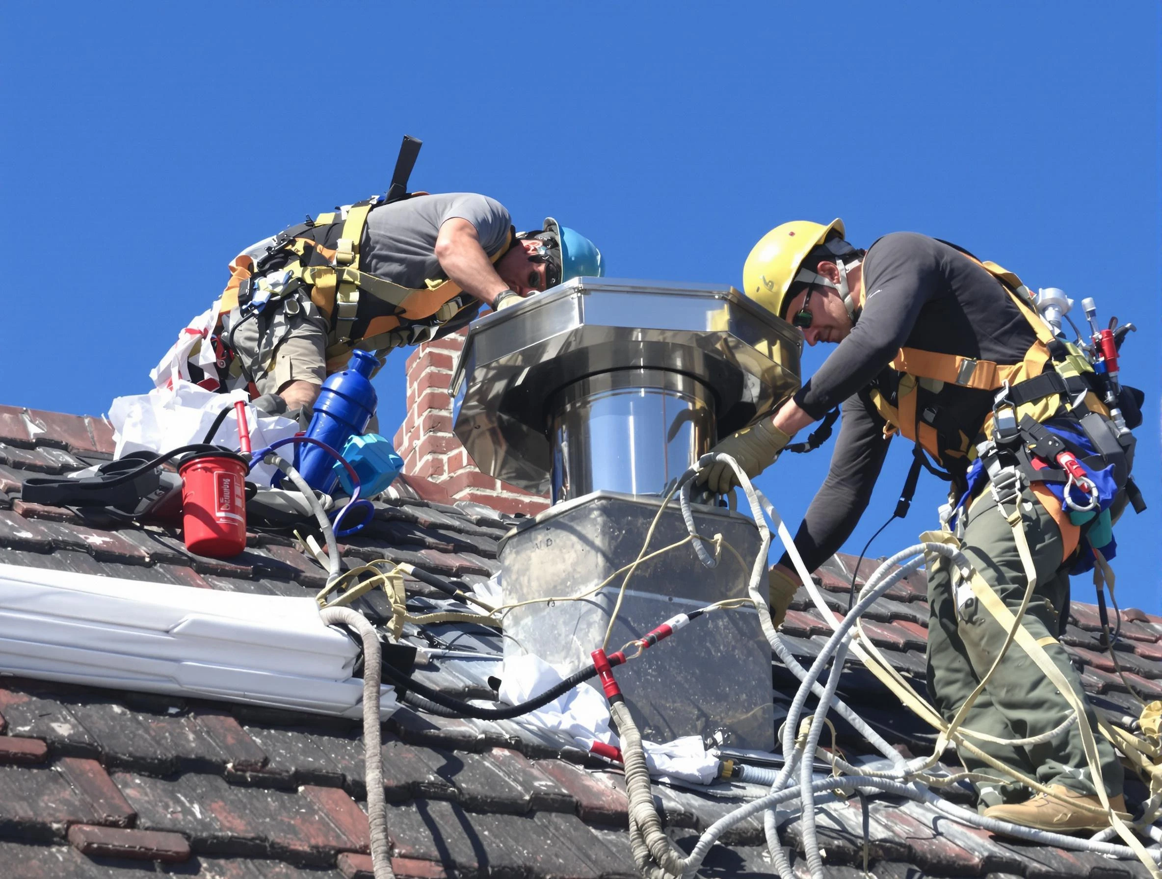 Protective chimney cap installed by Union Chimney Sweep in Union, NJ