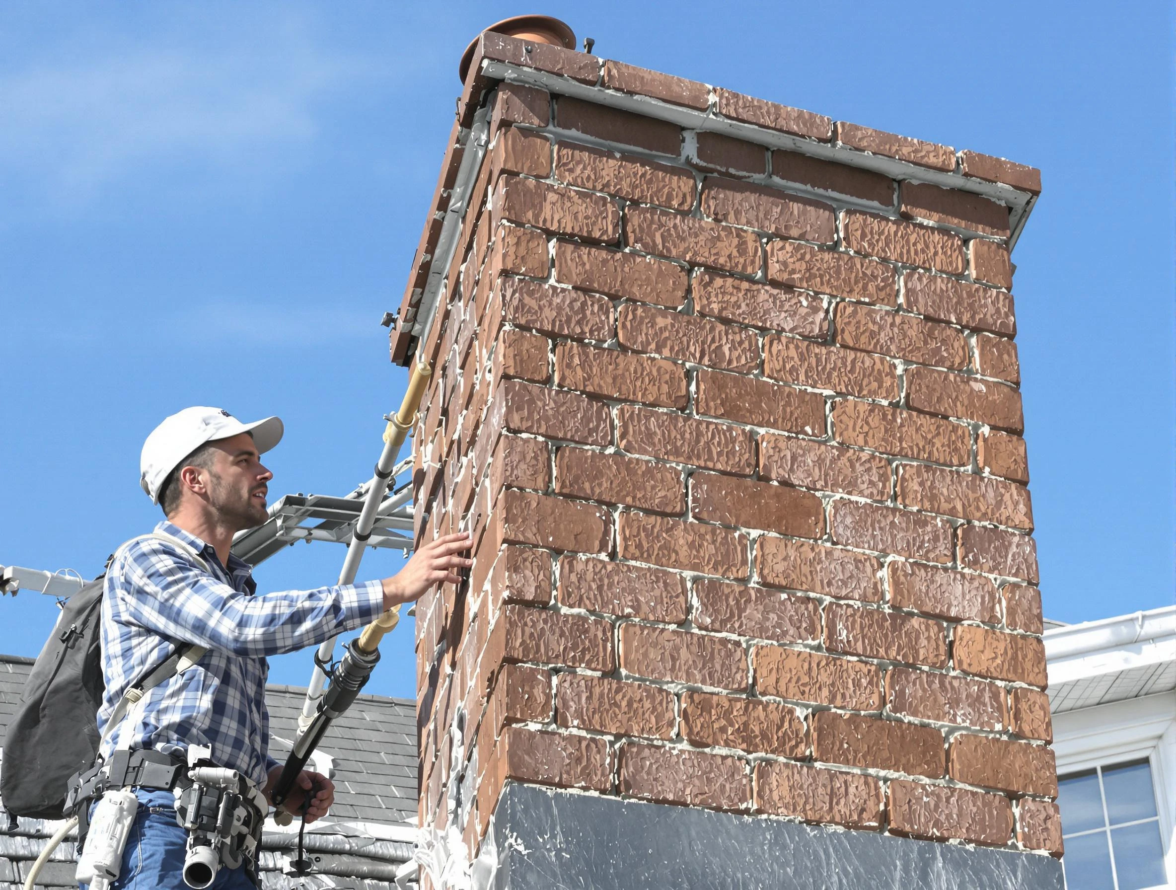 Brickwork for a chimney rebuild by Union Chimney Sweep in Union, NJ