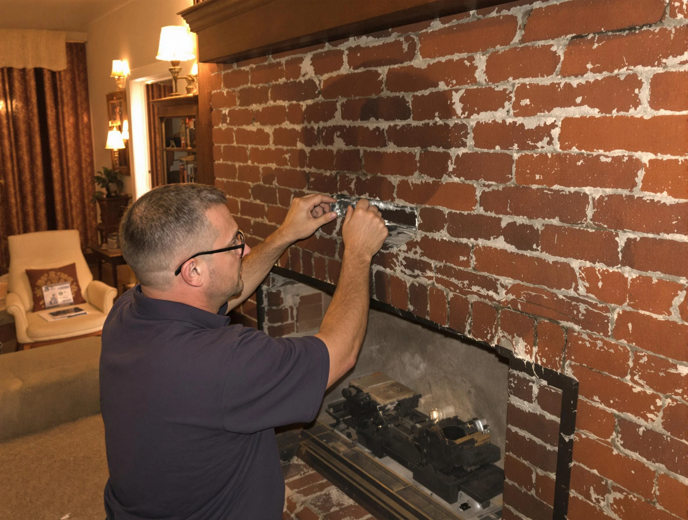 Union Chimney Sweep expert fixing a fireplace in Union, NJ